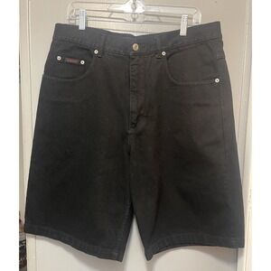 Vibes Black Denim  Shorts Nwot 36 X 12 board Shorts Relaxed, Fit Wide Leg